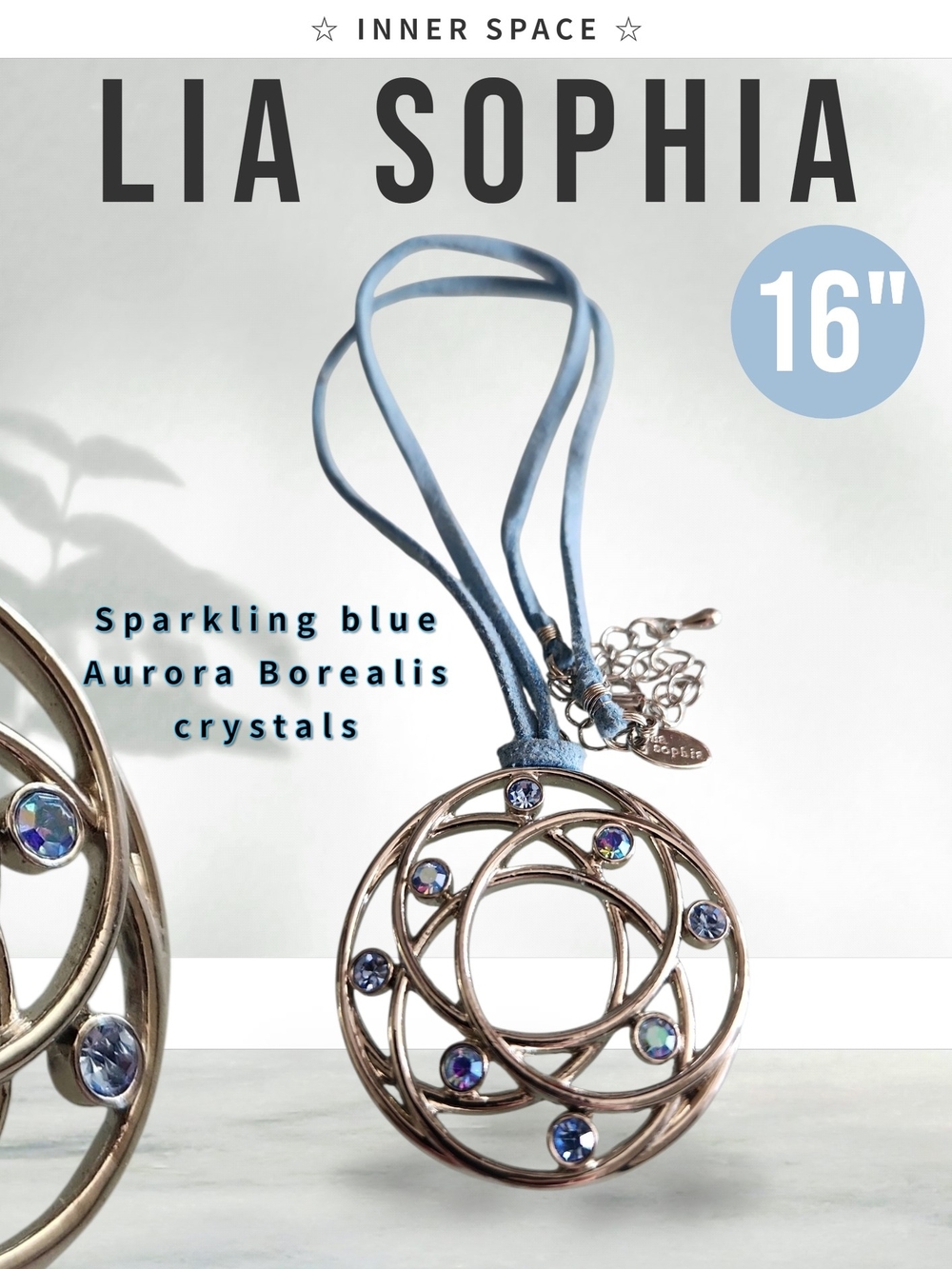 Lia Sophia 'Inner Space' Aurora Borealis Crystal Necklace - 16"